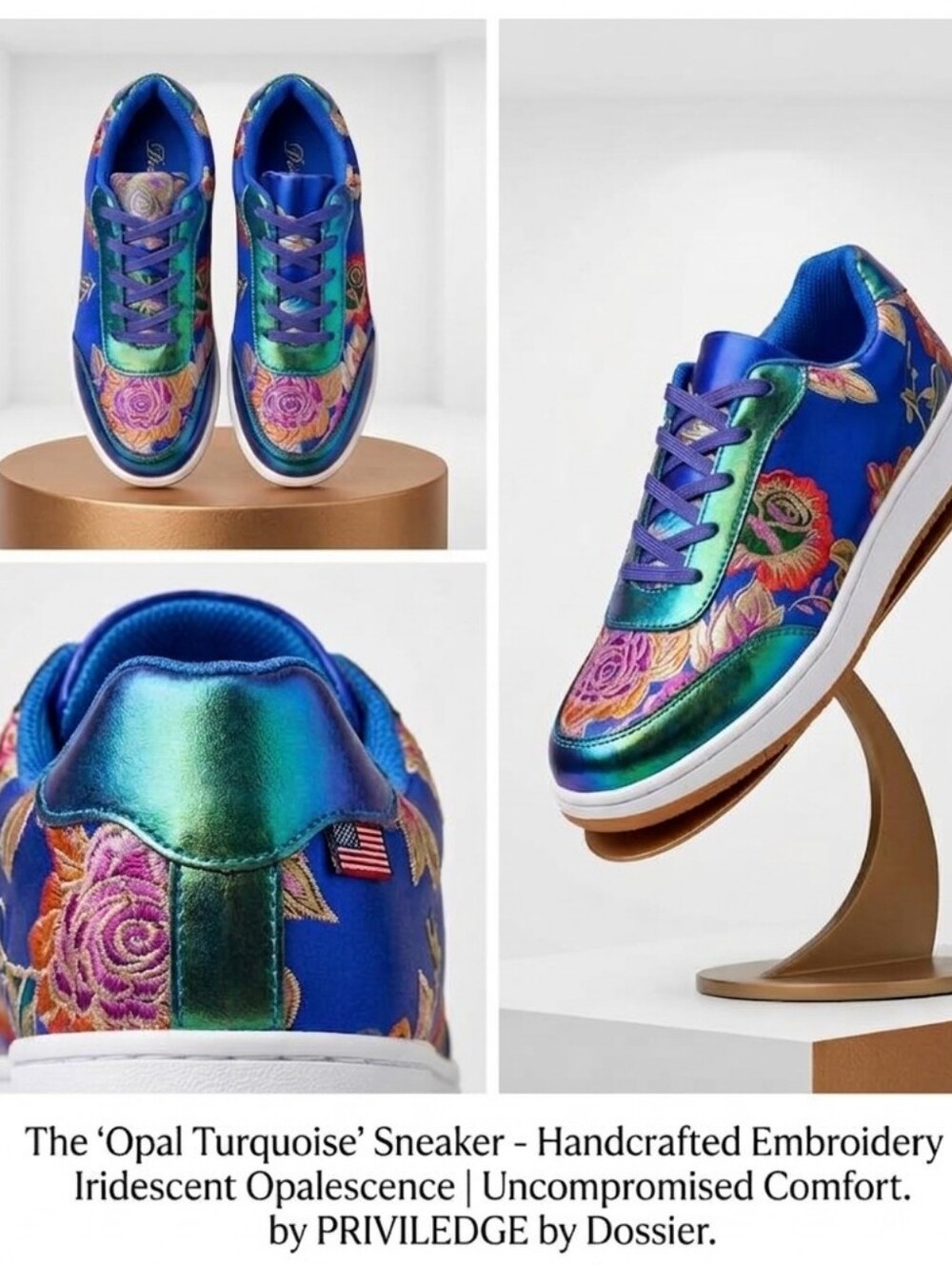 👣PRIVILEDGE 🇺🇲by Dossier Opal Turquoise Sneakers footwear